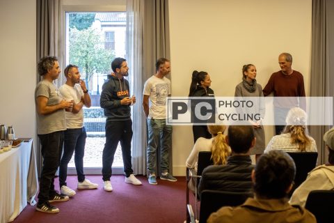 Oviedo, Spain. 4th October 2026. David, Ferchu, Marco Rodriguez, Santi PÃ©rez, Laura Lozano, Alejandra Aceves y Sergio Hinojosa. Credit: Javier FernÃ¡ndez Santiago